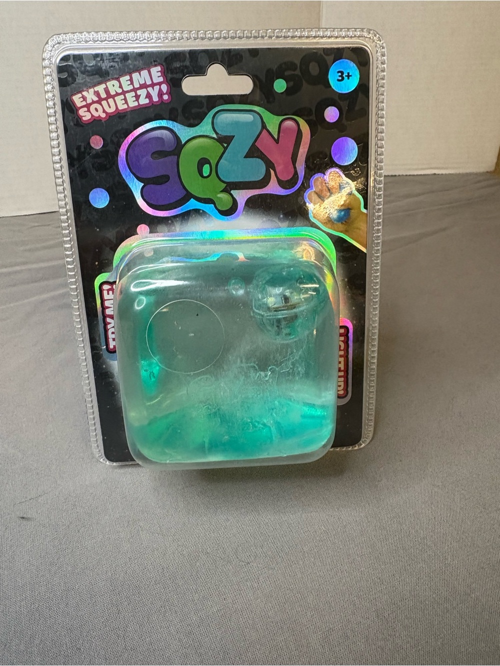 Sqzy Extreme Squeezy Teal Needoh-Like Stress Toy Lights Up!